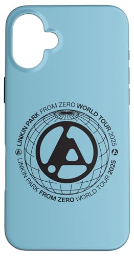 Linkin Park Globus-Textlogo, schwarz Hülle für iPhone 16 Plus Linkin Park Globus-Textlogo, schwarz Hülle für iPhone 16 Plus von Linkin Park