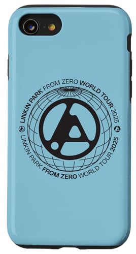 Linkin Park Globus-Textlogo, schwarz Hülle für iPhone SE (2020) / 7 / 8 von Linkin Park