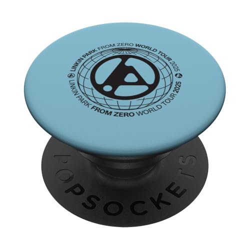 Linkin Park Globus-Textlogo, schwarz PopSockets Klebender PopGrip Linkin Park Globus-Textlogo, schwarz PopSockets Klebender PopGrip von Linkin Park