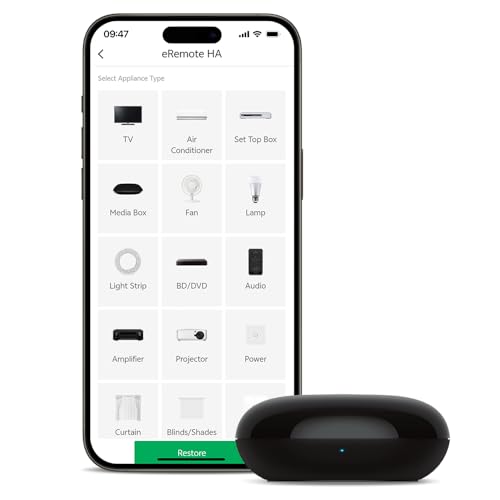 LinknLink eRemote HA Universale Infrarot-Smart-Fernbedienung mit Wi-Fi, IR-Blaster für TV, Klimaanlage, Receiver, IR2MQTT Home Assistant, Kompatibel mit Alexa & Google Home LinknLink eRemote HA Universale Infrarot-Smart-Fernbedienung mit Wi-Fi, IR-Blaster für TV, Klimaanlage, Receiver, IR2MQTT Home Assistant, Kompatibel mit Alexa & Google Home von LinknLink