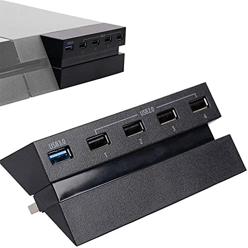 LinkStyle 5 Port HUB für PS4, USB 3.0 High Speed Ladegerät Controller Splitter Erweiterung für Playstation 4 PS4 Konsole, nicht für PS4 Slim, PS4 PRO von Linkstyle