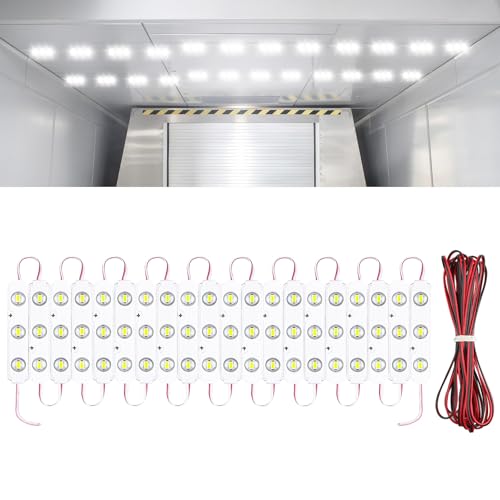 Linkstyle 60 LED Streifenleuchten Innenraum Licht Fahrzeug Kuppel Deckenleuchten,12VInterior Licht Auto Leseleuchte mit Verlängerungskabe, Auto Innenbeleuchtung für Camper Van Caravan Truck Boot von Linkstyle