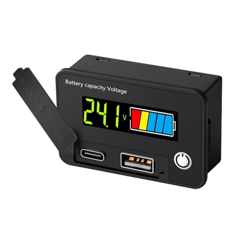 Linkstyle Upgraded Battery Monitor with Voltmeter Gauge, Battery Capacity Meter Tester, USB A Type C USB Socket Outlet Linkstyle Upgraded Battery Monitor with Voltmeter Gauge, Battery Capacity Meter Tester, USB A Type C USB Socket Outlet von Linkstyle