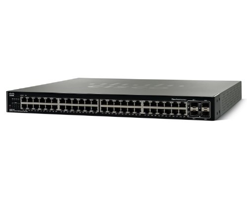 Cisco 48-Port Gigabit Switch PoE Managed L2+ Silber Unterstützung Power Over Ethernet (PoE) von Linksys
