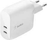 Linksys Belkin BoostCharge - Netzteil - 40 Watt - Fast Charge, PD 3.0 - 2 Ausgabeanschlussstellen (2 x USB-C) (WCB006VFWH) von Linksys