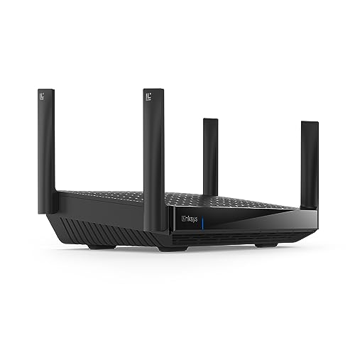 Linksys Hydra Pro 6E Tri‑Band WiFi-6E-Mesh-Router – 8-Stream-Router zum Gamen,Zugriff auf das 6-GHz-Band,bis 6.6 Gbit/s,250 m² Funkabdeckung,mehr als 55 Geräte,geeignet Velop-Mesh-Systeme,MR7500-EU Linksys Hydra Pro 6E Tri‑Band WiFi-6E-Mesh-Router – 8-Stream-Router zum Gamen,Zugriff auf das 6-GHz-Band,bis 6.6 Gbit/s,250 m² Funkabdeckung,mehr als 55 Geräte,geeignet Velop-Mesh-Systeme,MR7500-EU von Linksys