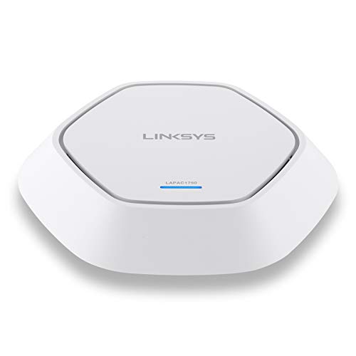 Linksys LAPAC1750-EU - AC1750 Dual-Band Access Point - Erzielt mit WLAN-Technologie der nächsten Generation (802.11ac) Datentransferraten bis zu AC1750 Mbit/s, Geschwindigkeiten von Dual-Band AC1750, dreimal so schnell wie der WLAN-Standard 11N von Linksys