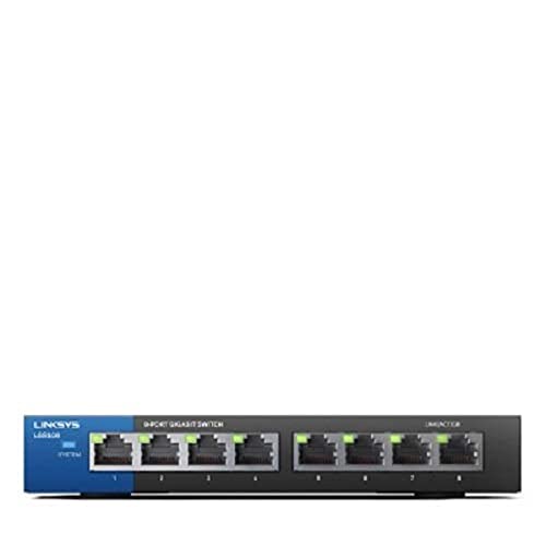 Linksys LGS108-EU-RTL Unmanaged Gigabit Switch 8-Port - Retail Pack von Linksys