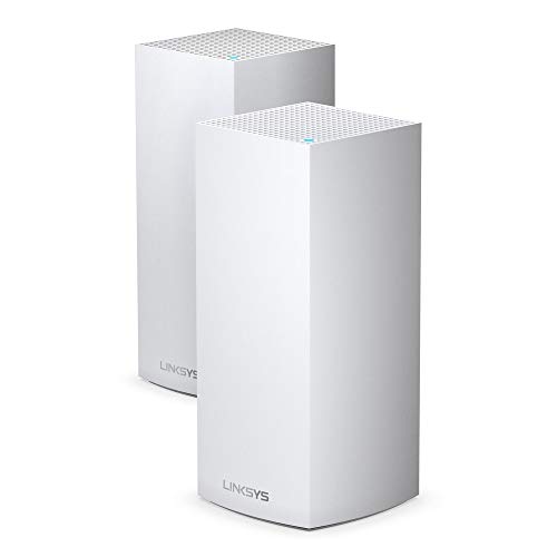 Linksys Velop MX10600 Tri-Band WLAN-Mesh-WiFi 6-System (AX5300) – WLAN-Router Repeater / Extender für bis zu 525 m² für mehr als 100 Geräte – MU-MIMO und Kinderschutzfunktionen – 2er-Pack, Weiß von Linksys