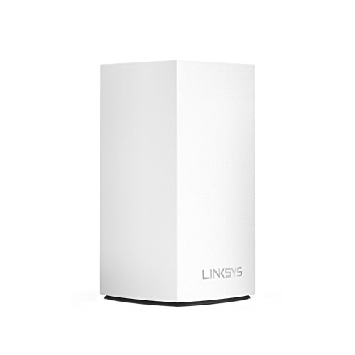 Linksys WHW0101-EU Velop Dual-Band Mesh WiFi 5-System (AC1200) WLAN-Router, Repeater, Extender, bis zu 140 m² Abdeckung mit 2 Gigabit-Ethernet-Ports und Kinderschutzfunktionen, Weiß, 1er Pack von Linksys