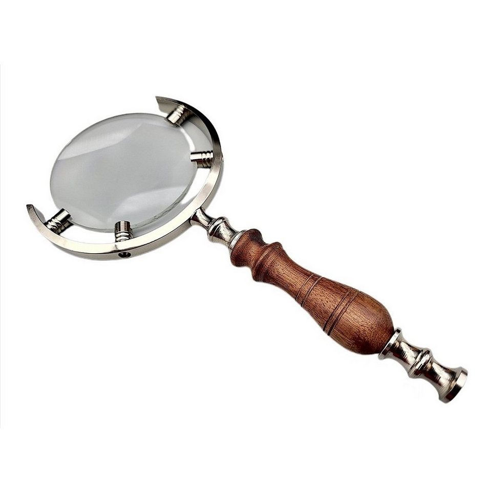 Linoows Handlupe Historismus Lupe, Leselupe, Vergrößerungsglas, 1x, Sehhilfe, Lesehilfe mit Holzgriff und dreifacher Vergrößerung Linoows Handlupe Historismus Lupe, Leselupe, Vergrößerungsglas, 1x, Sehhilfe, Lesehilfe mit Holzgriff und dreifacher Vergrößerung von Linoows
