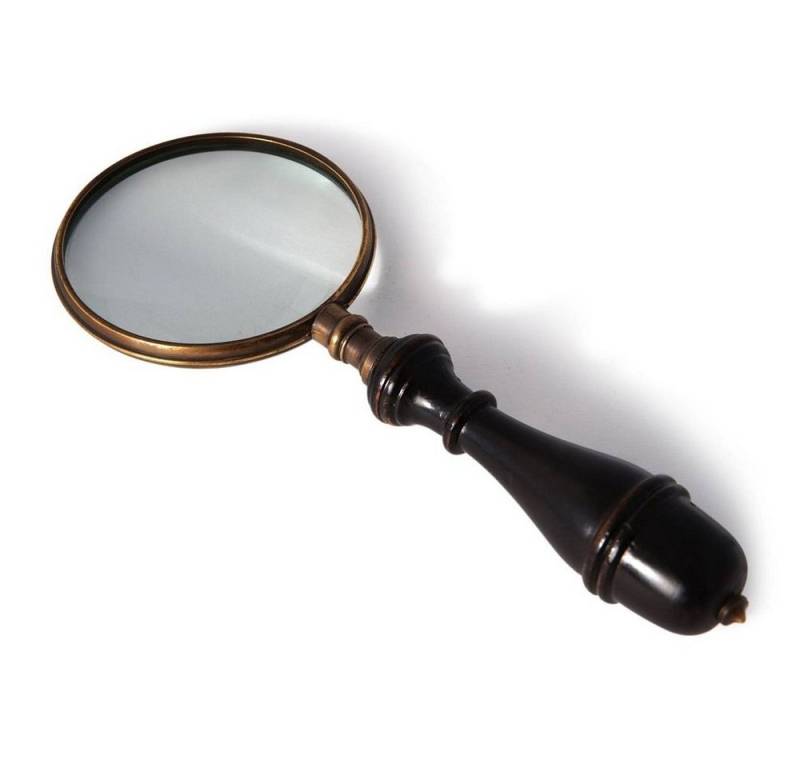 Linoows Handlupe Lupe Vergrößerungsglas Nostalgie Leselupe Sehhilfe, dreifache Vergrößerung von Linoows