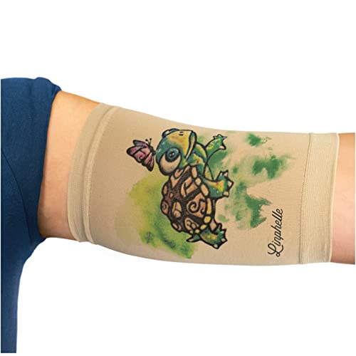 Linphelle PICC line Mikrofaser Coverpicc, Armkatheter-Abdeckband aus atmungsaktivem Design-Gewebe, Arm Sleeve ideal für PICCs, Blutzuckermessgerät und Tattoo-Abdeckung, Schildkröte, Größe S von Linphelle