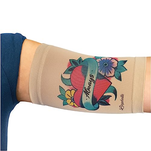 Linphelle Picc Line Mikrofaser Coverpicc - Armkatheter-Abdeckband aus atmungsaktivem Design-Gewebe, Arm Sleeve ideal für PICCs, Blutzuckermessgerät und Tattoo-Abdeckung, Herz, Größe S von Linphelle