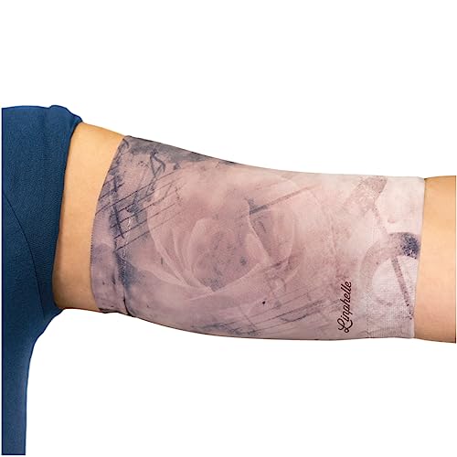 Linphelle Picc Line Mikrofaser Coverpicc - Armkatheter-Abdeckband aus atmungsaktivem Design-Gewebe, Arm Sleeve ideal für PICCs, Blutzuckermessgerät und Tattoo-Abdeckung, Puderrosa Noten, Größe M Linphelle Picc Line Mikrofaser Coverpicc - Armkatheter-Abdeckband aus atmungsaktivem Design-Gewebe, Arm Sleeve ideal für PICCs, Blutzuckermessgerät und Tattoo-Abdeckung, Puderrosa Noten, Größe M von Linphelle