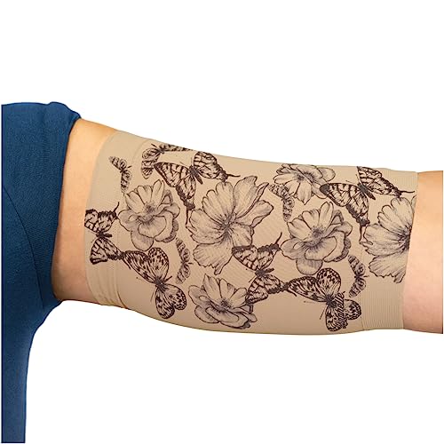 Linphelle Picc Line Mikrofaser Coverpicc - Armkatheter-Abdeckband aus atmungsaktivem Design-Gewebe, Arm Sleeve ideal für PICCs, Blutzuckermessgerät und Tattoo-Abdeckung, Schmetterlingsdesign, Größe M Linphelle Picc Line Mikrofaser Coverpicc - Armkatheter-Abdeckband aus atmungsaktivem Design-Gewebe, Arm Sleeve ideal für PICCs, Blutzuckermessgerät und Tattoo-Abdeckung, Schmetterlingsdesign, Größe M von Linphelle