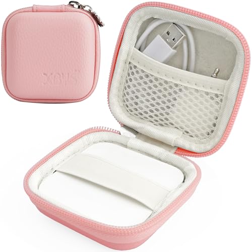Linpr Kartenleser-Hülle für quadratischen, kontaktlosen und Chipleser (1. / 2. Generation), Mini-Hartschalen-Tragetasche, passend für Kreditkartenscanner, USB-Kabel und kleines Zubehör (Rosa) von Linpr