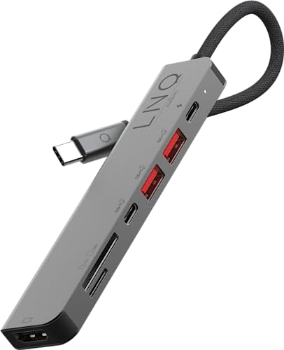 7IN1 PRO USB-C MULTIPORT HUB Black Grey von Linq Connects