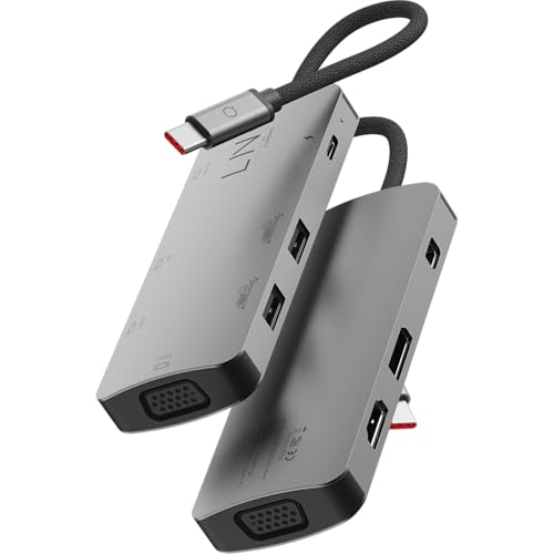 LINQ HUB MULTIPORT 7EN1 PRO USB-C HDMI DP MINIDP VGA USBC 2USBA von Linq Connects