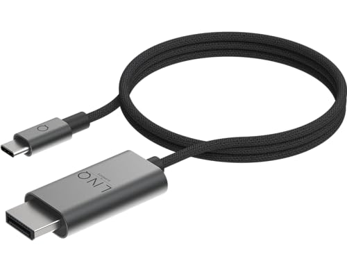 Linq Connects 8K/60 Hz USB-C zum DisplayPort Pro Kabel 2M, Anzeige/TV (8K), 1x USB-C (Mann), 1 x 8K DP (Mann), DP 1,4, bis zu 8K/60 Hz oder 4K/144Hz, grau von Linq Connects