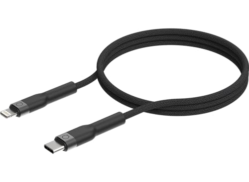 Linq Connects USB-C an Lightning Pro Cable, MFI-zertifiziert 2M, geeignet für USB-C zu Apple Lightning-Stecker, geflochtenes Kabel, Grau von Linq Connects