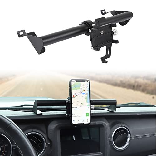 Linskip Robuste, robuste Armaturenbrett-Handyhalterung für Jeep Wrangler JL JLU und Jeep Gladiator JT 2018–2023 (Schwarz) von Linskip