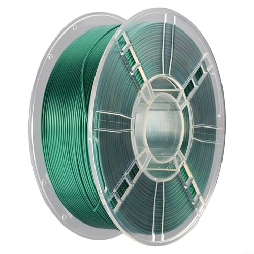 1 x 75 mm Seide für PLA-Filament, perfekt geeignet für die meisten FDM-Drucker, verfügt über eine glänzende Außenseite und starke Qualitäten beim Drucken (grün) von Lioaeust