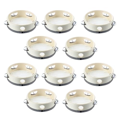 Lioggyet 10 Stück Musik-Tambourine, runde Percussion-Trommel, Geschenk für Karaoke. Lioggyet 10 Stück Musik-Tambourine, runde Percussion-Trommel, Geschenk für Karaoke. von Lioggyet