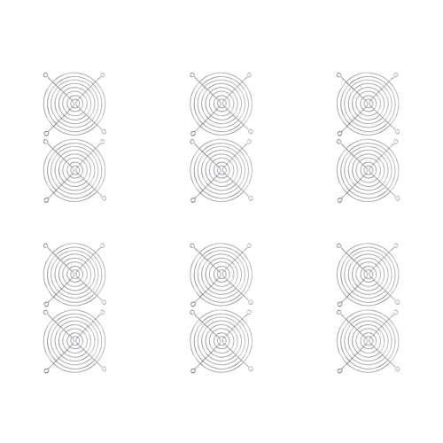 Lioggyet 12 x Lüfter für Computergehäuse, Metalldraht, Schutzbleche, Grill für 120 x 120 mm von Lioggyet