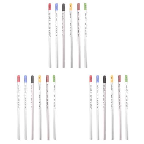 Lioggyet 18 Buntstifte für Keramik, zum Dekorieren von geschmolzenem Glas und glasierter Keramik Lioggyet 18 Buntstifte für Keramik, zum Dekorieren von geschmolzenem Glas und glasierter Keramik von Lioggyet