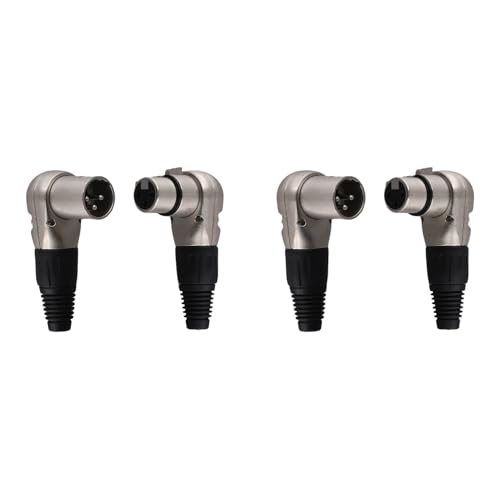 Lioggyet 2 Paar XLR-Stecker männlich weiblich 3 Mikrofonkabel, 90 Grad rechtwinkliges Audiokabel für Lautsprechersysteme Lioggyet 2 Paar XLR-Stecker männlich weiblich 3 Mikrofonkabel, 90 Grad rechtwinkliges Audiokabel für Lautsprechersysteme von Lioggyet