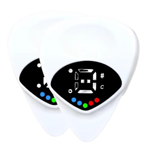 Lioggyet 2-in-1 Gitarrenplektrum, digitales Gitarrenplektrum mit LED-Display, Ukulele-Stimmgerät und funktionale Folk-Gitarre, Gitarrengeschenke von Lioggyet