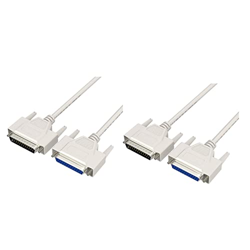 Lioggyet 2 x Drucker-Parallelkabel DB25 auf 25 Kabel DB25 M-F Computerkabel 1,5 m Verlängerungskabel für Drucker 25 Lioggyet 2 x Drucker-Parallelkabel DB25 auf 25 Kabel DB25 M-F Computerkabel 1,5 m Verlängerungskabel für Drucker 25 von Lioggyet