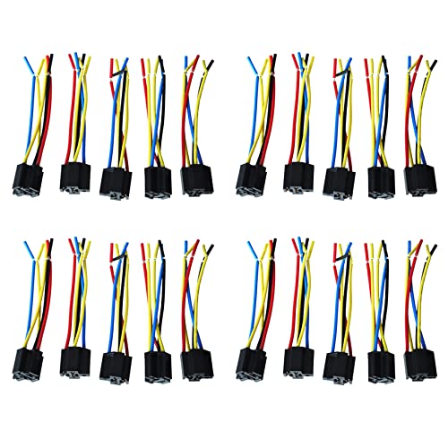 Lioggyet 20 Stück 5-polige Drähte Relaisstecker Arnes Stecker DC 12 V für Auto Auto von Lioggyet