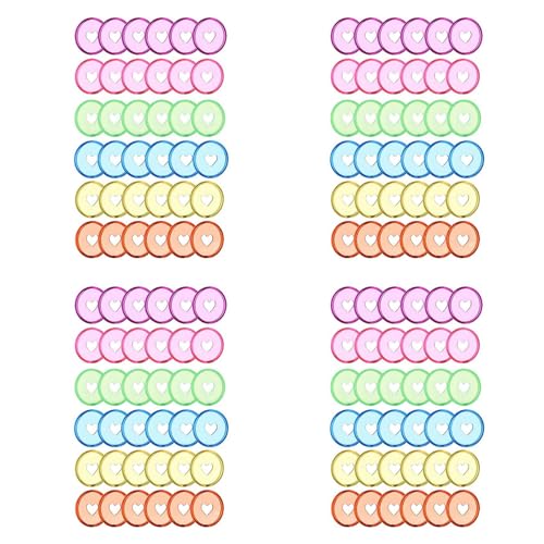 Lioggyet 240 x 24 mm Kunststoff-Tabletts, Erweiterungstabletts, herzförmige Verbindungsringe, Pilzlöcher für Bastelbücher, bindend von Lioggyet