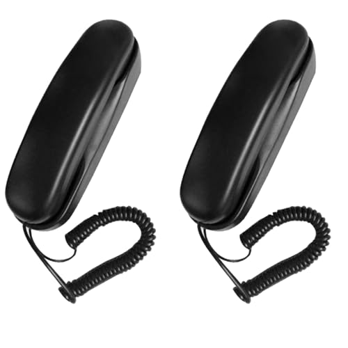 Lioggyet 2X Kabelgebundenes Wandtelefon, Kleines Hoteltelefon, Geeignet für Zuhause/Badezimmer/Schule/Büro, Festes Wandtelefon, Schwarz Lioggyet 2X Kabelgebundenes Wandtelefon, Kleines Hoteltelefon, Geeignet für Zuhause/Badezimmer/Schule/Büro, Festes Wandtelefon, Schwarz von Lioggyet