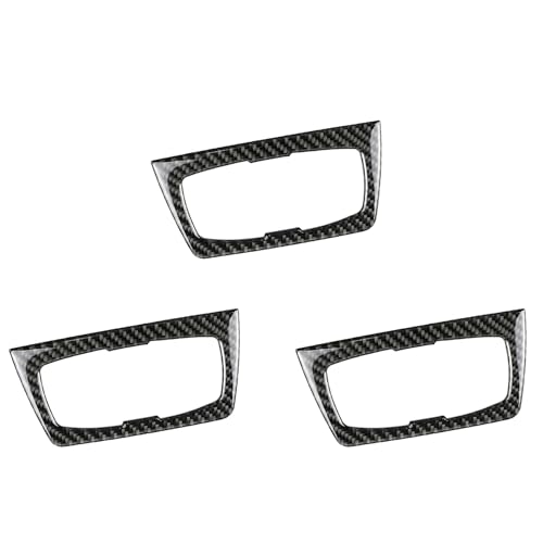 Lioggyet 3X für - F30 F31 F32 F33 F34 3Series 328I 325I 2012-2020 Auto Scheinwerfer Schalter Rahmen Innen Abdeckung Trim Kohle Faser von Lioggyet