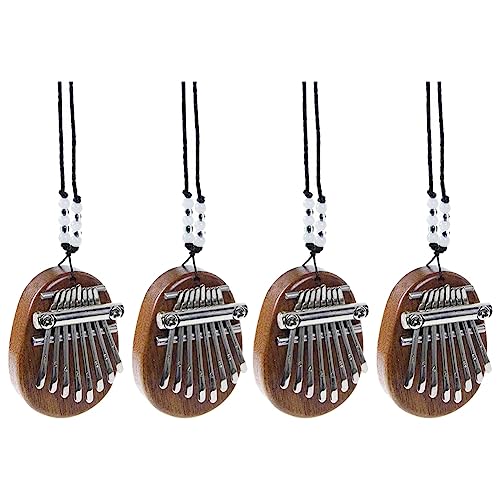 Lioggyet 4 x Mini Kalimba 8 Tasten Daumen Klavier Großer Klang Fingertastatur Musikinstrument Lioggyet 4 x Mini Kalimba 8 Tasten Daumen Klavier Großer Klang Fingertastatur Musikinstrument von Lioggyet