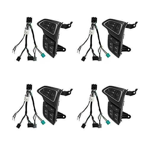 Lioggyet 4 x Schalter für Focus MK3 2015-2017 2017 2017, Kreuzfahrtsteuerung, Multifunktions-Lenkradtaste, Bluetooth-Audiotaste (ohne Limette) von Lioggyet