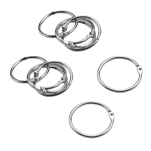 Lioggyet 50 Stück Schlüsselanhänger aus Metall, 3,1 cm (1,2 Zoll), lose Blätter, Ordner für Sammelalben von Lioggyet