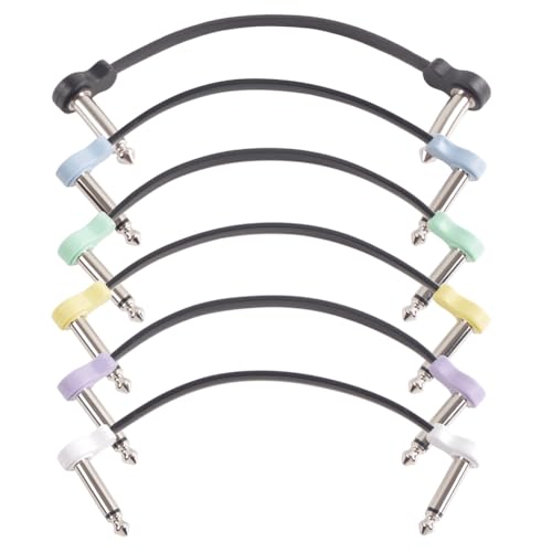 Lioggyet 6 Packungen flaches Patchkabel für Gitarren-Effektpedale, 16 cm, mehrfarbige Stecker. Lioggyet 6 Packungen flaches Patchkabel für Gitarren-Effektpedale, 16 cm, mehrfarbige Stecker. von Lioggyet
