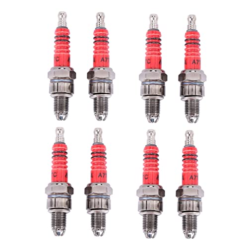 Lioggyet 8Er Pack Racing 3 Elektroden Zündkerze A7Tc für 50Ccm 110Ccm 125Ccm 150Ccm Atv Roller Dirt Bike Go Kart Lioggyet 8Er Pack Racing 3 Elektroden Zündkerze A7Tc für 50Ccm 110Ccm 125Ccm 150Ccm Atv Roller Dirt Bike Go Kart von Lioggyet