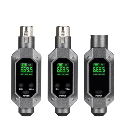 Lioggyet Kabelloser Sender Empfänger 1 mit 2 Verwendung für dynamisches Mikrofon mit UHF-Adapterkabel Lioggyet Kabelloser Sender Empfänger 1 mit 2 Verwendung für dynamisches Mikrofon mit UHF-Adapterkabel von Lioggyet