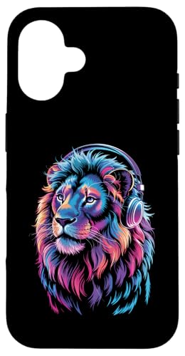 Farbenfroher Löwe zum Tag der Tierwelt, Musikliebhaber, Herren, Damen, Kinder Hülle für iPhone 16 Farbenfroher Löwe zum Tag der Tierwelt, Musikliebhaber, Herren, Damen, Kinder Hülle für iPhone 16 von LionAxis1