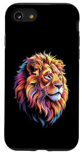 Farbenfroher Tierzoo, Tagesausflug mit Löwen, Herren, Damen, Kinder Hülle für iPhone SE (2020) / 7 / 8 von LionAxis1