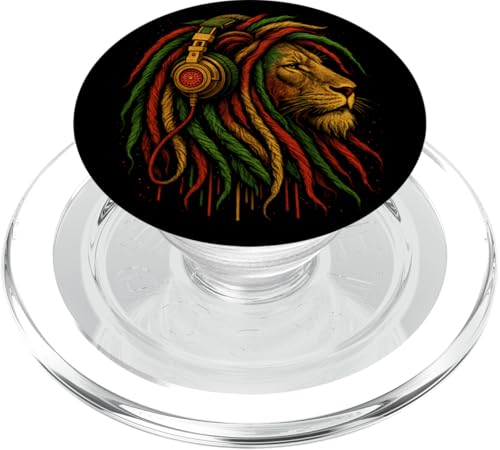 Lion Music Lover Reggae Rasta Jamaika Herren Damen PopSockets PopGrip für MagSafe Lion Music Lover Reggae Rasta Jamaika Herren Damen PopSockets PopGrip für MagSafe von LionAxis1
