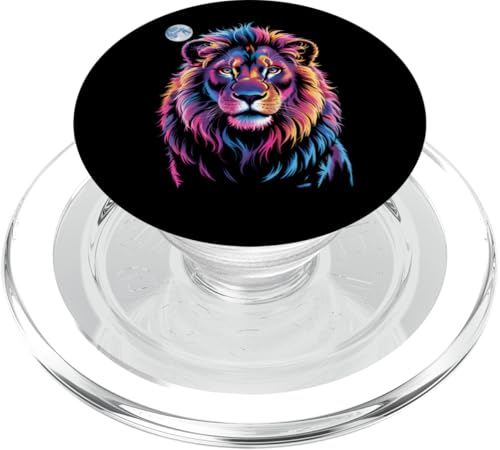 Lion Wildlife Bunter Zoo Day Tierliebhaber für Herren, Damen und Kinder PopSockets PopGrip für MagSafe Lion Wildlife Bunter Zoo Day Tierliebhaber für Herren, Damen und Kinder PopSockets PopGrip für MagSafe von LionAxis1
