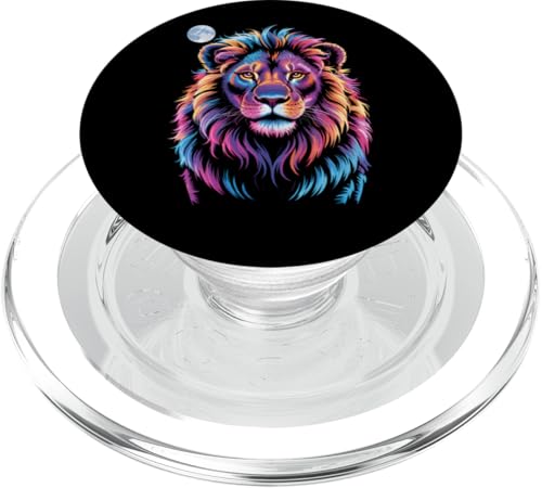 Lion Wildlife Bunter Zoo Day Tierliebhaber für Herren, Damen und Kinder PopSockets PopGrip für MagSafe Lion Wildlife Bunter Zoo Day Tierliebhaber für Herren, Damen und Kinder PopSockets PopGrip für MagSafe von LionAxis1