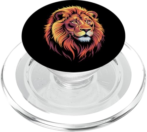 Lion Wildlife Zoo Day Tierliebhaber Männer Frauen Kinder PopSockets PopGrip für MagSafe Lion Wildlife Zoo Day Tierliebhaber Männer Frauen Kinder PopSockets PopGrip für MagSafe von LionAxis1