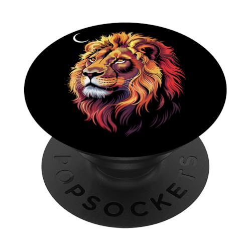 Löwe, Tierliebhaber, Tierwelt, Zoo-Tag, Herren, Damen, Kinder PopSockets Klebender PopGrip Löwe, Tierliebhaber, Tierwelt, Zoo-Tag, Herren, Damen, Kinder PopSockets Klebender PopGrip von LionAxis1